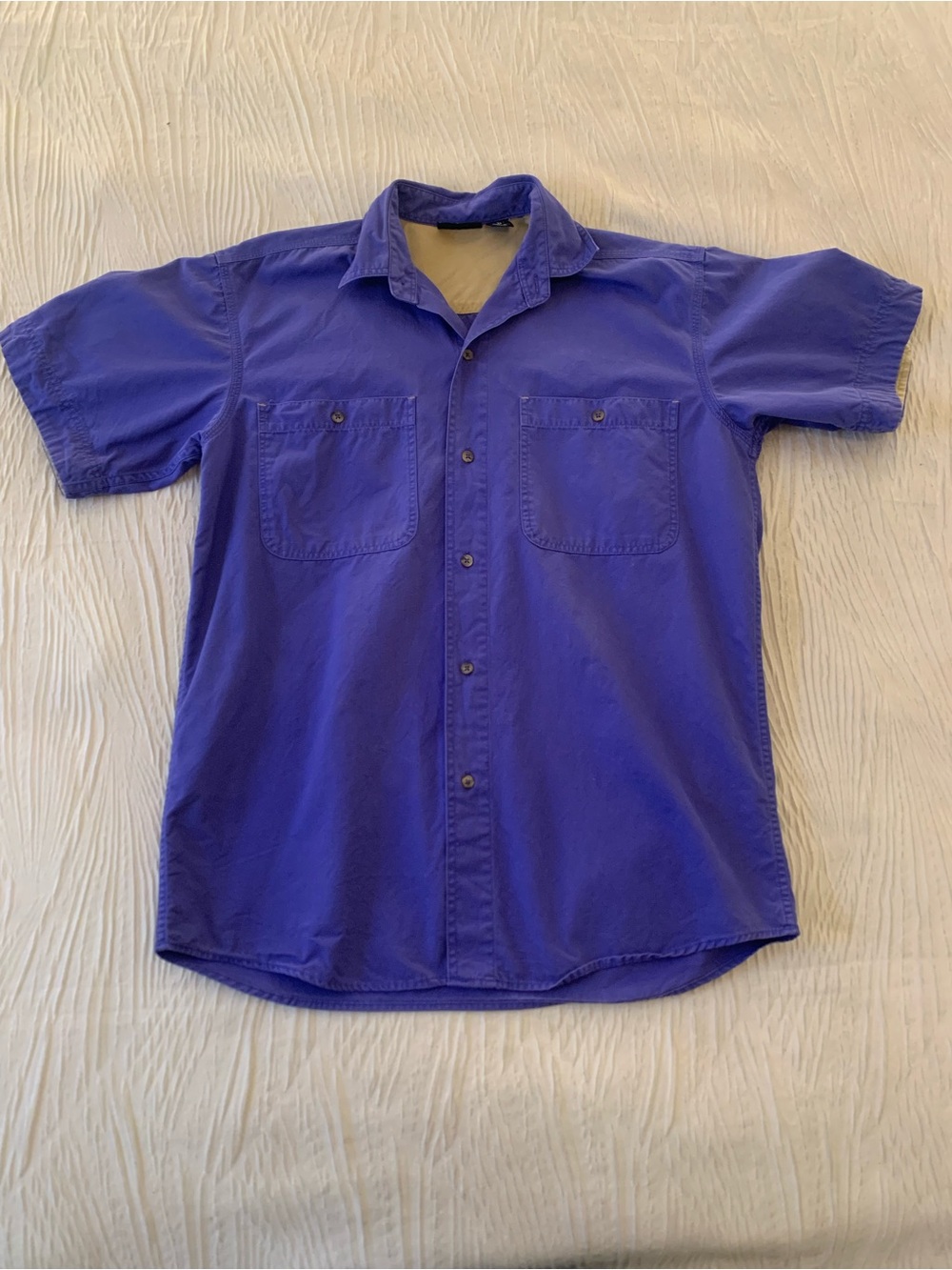 Vintage Patagonia Royal Purple Triple Stitched Short Sleeve Button Down Shirt